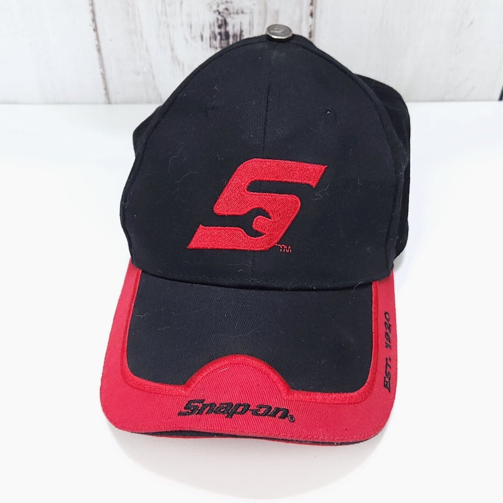Snap-on Tools Logo Hat Red Black Adjustable Strap Cap K-Products Est 1920